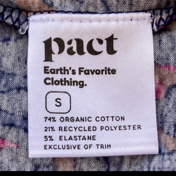 Pact NEW Rainbow Leopard Empire Waist Pocketed 3/4 Sleeve  Knit Mini Dress S - Picture 5 of 9